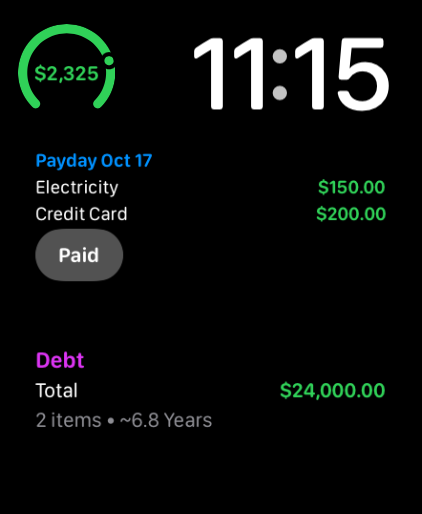 watchOS widgets